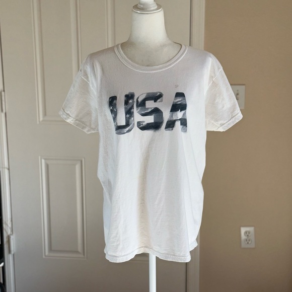 Faded Glory Other - 100% Cotton USA White Patriotic Unisex T-Shirt Size XL (16/18)